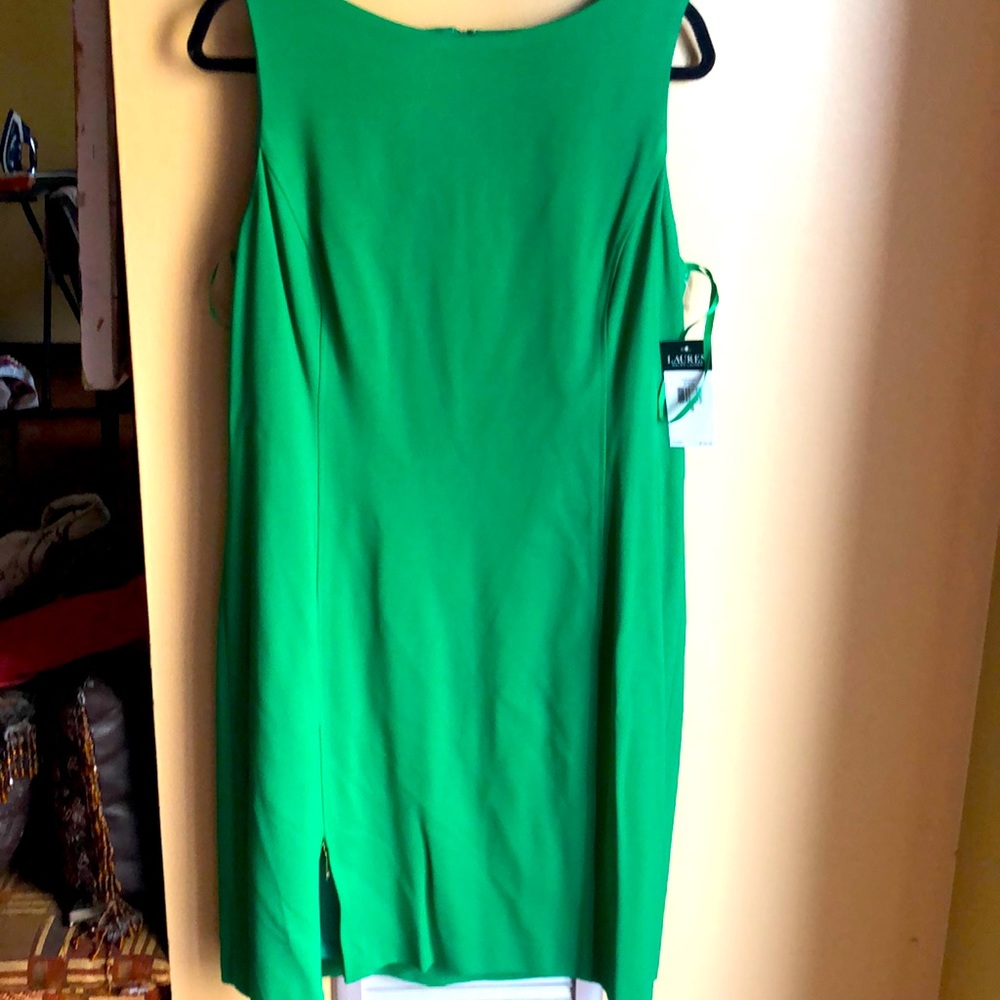 NWT - Ralph Lauren Kelly green sheath dress